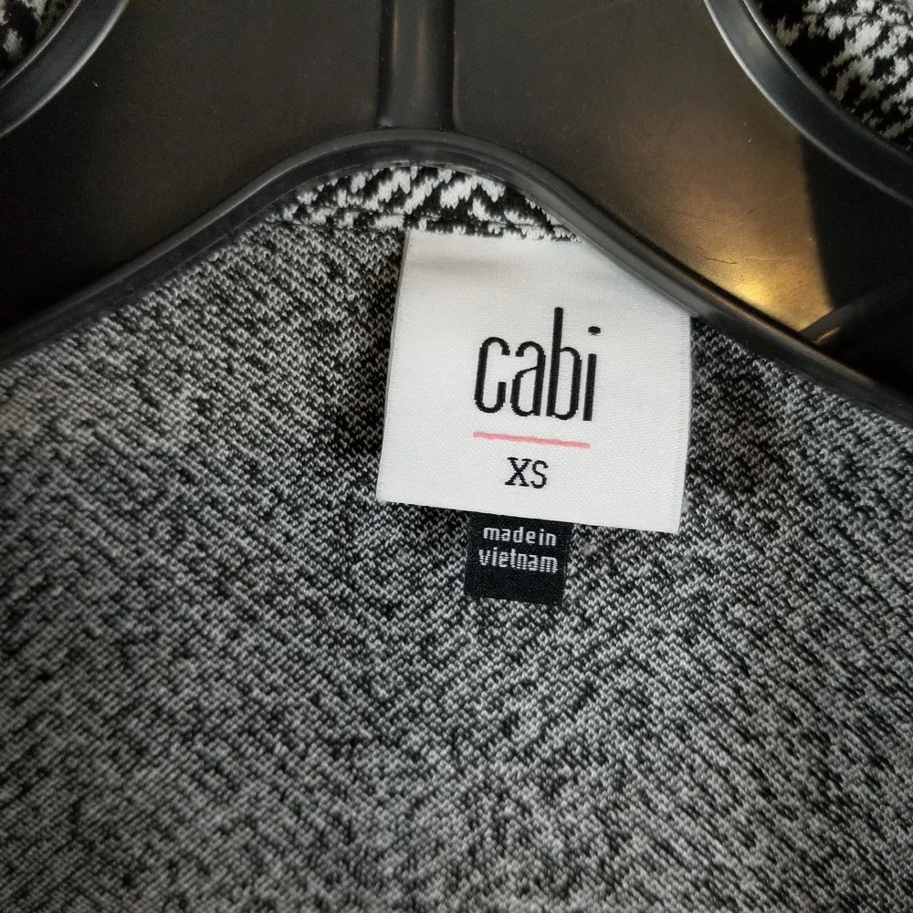 Cabi Herringbone Topper Jacket Black White Double Breasted Blazer 4294 Womens XS